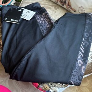 Puma Black Leggings with Animal Print and DryCell Technology